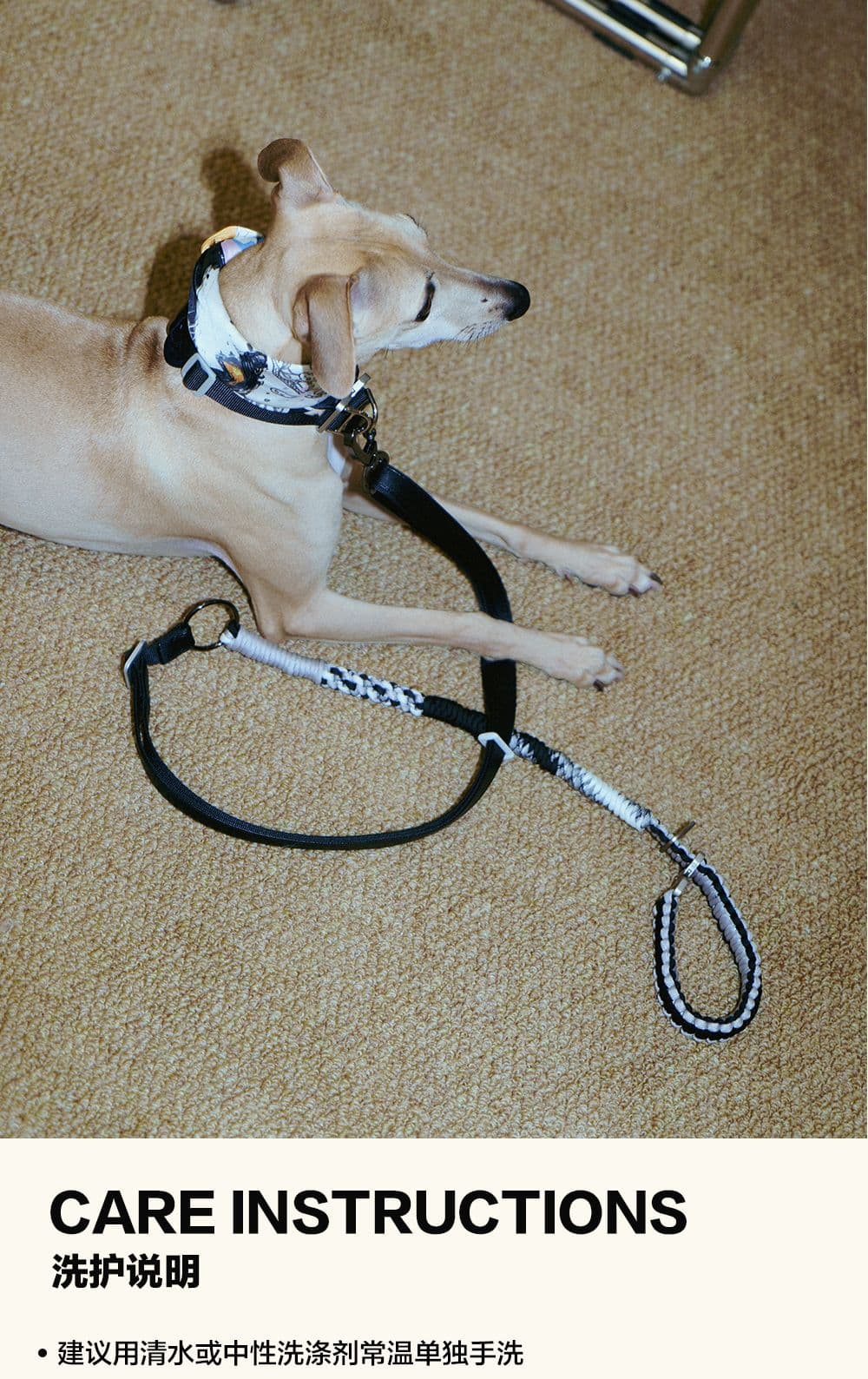 SnugHugs SnugHugs | Black & White Woven Leash 6