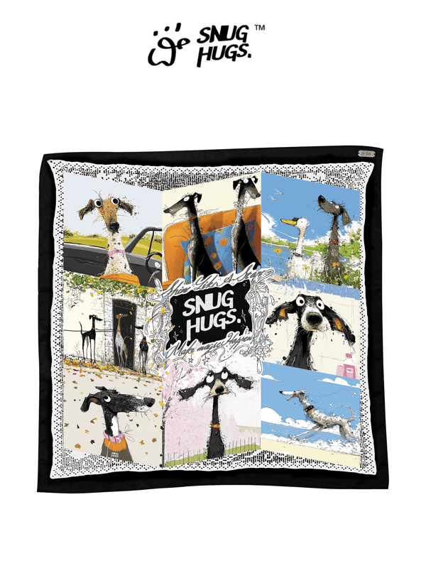 SnugHugs | Original Illustrated Square Scarf
